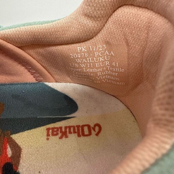 Olukai Sporty Wailuku Women’s Athletic Mesh Sneaker Orange Peach Swell Teal - Picture 5 of 13